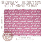 GLAM Baby Name Blanket Personalized 