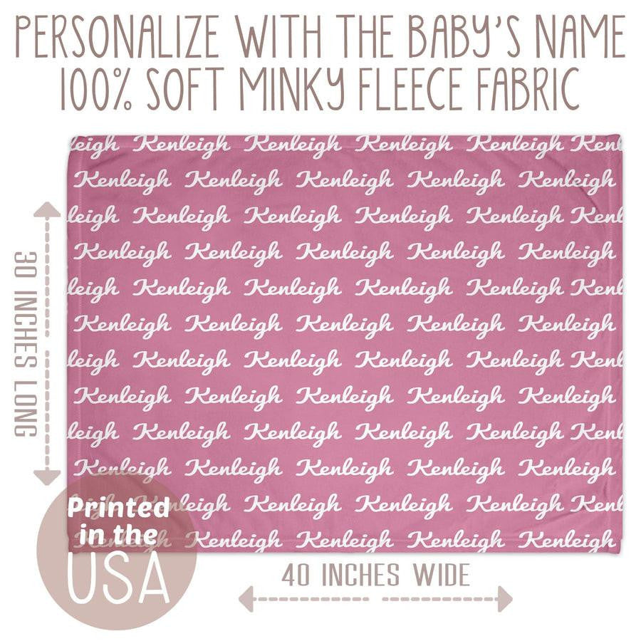 GLAM Baby Name Blanket Personalized 
