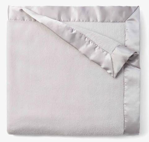 Gray Coral Fleece Blanket Personalized - myembroideredgifts-com - Elegant Baby