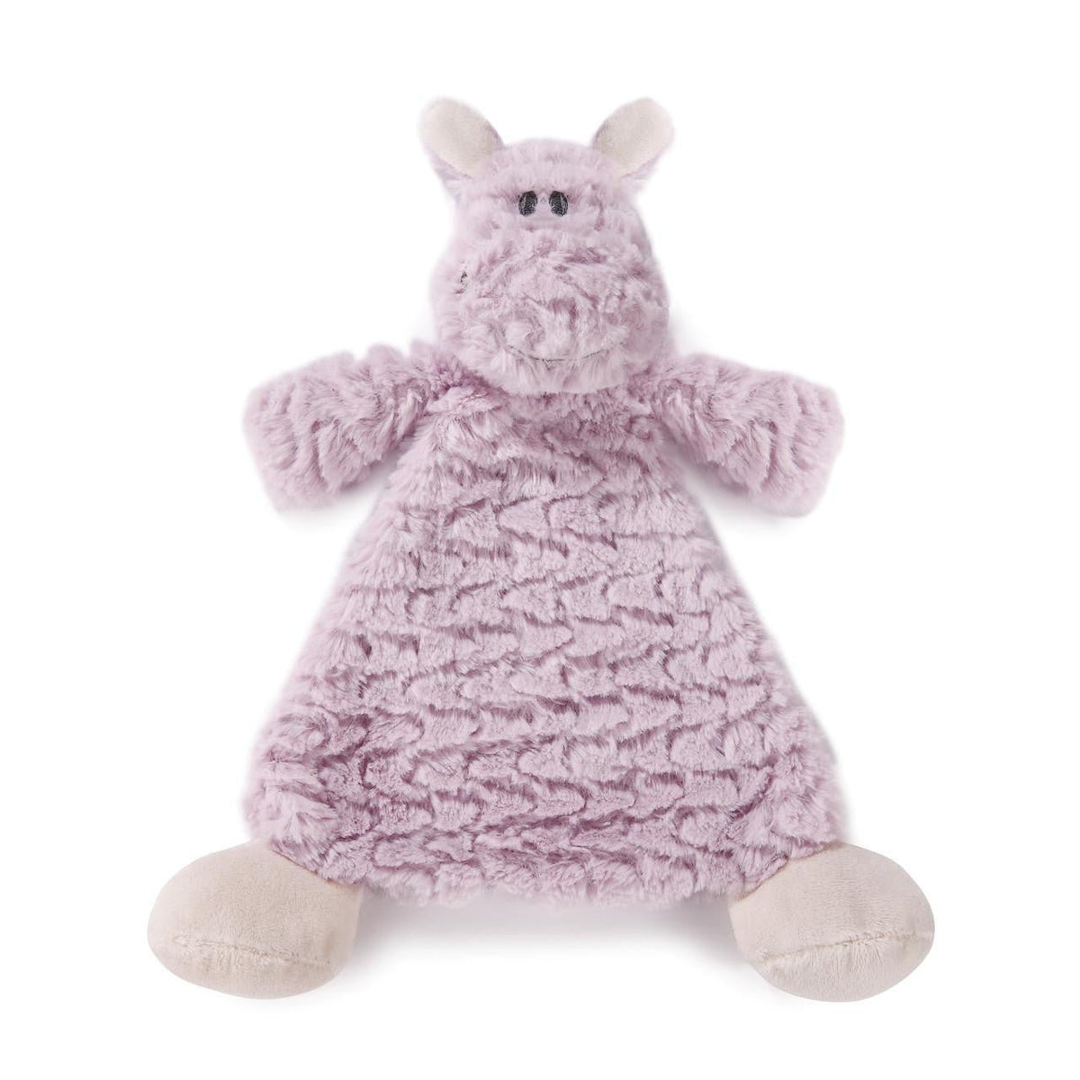 Harlow Hippo Rattle Blankie Personalized - myembroideredgifts-com - Demdaco