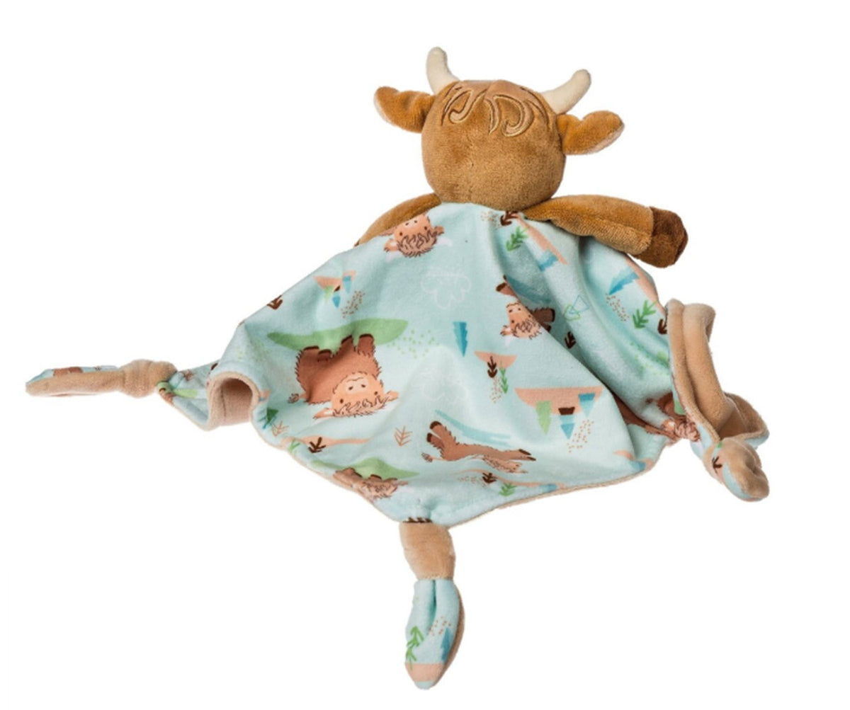 Hetty the Highland Cow Lovey Blanket – Personalized Baby Plush Blanket - myembroideredgifts-com - Mary Meyer