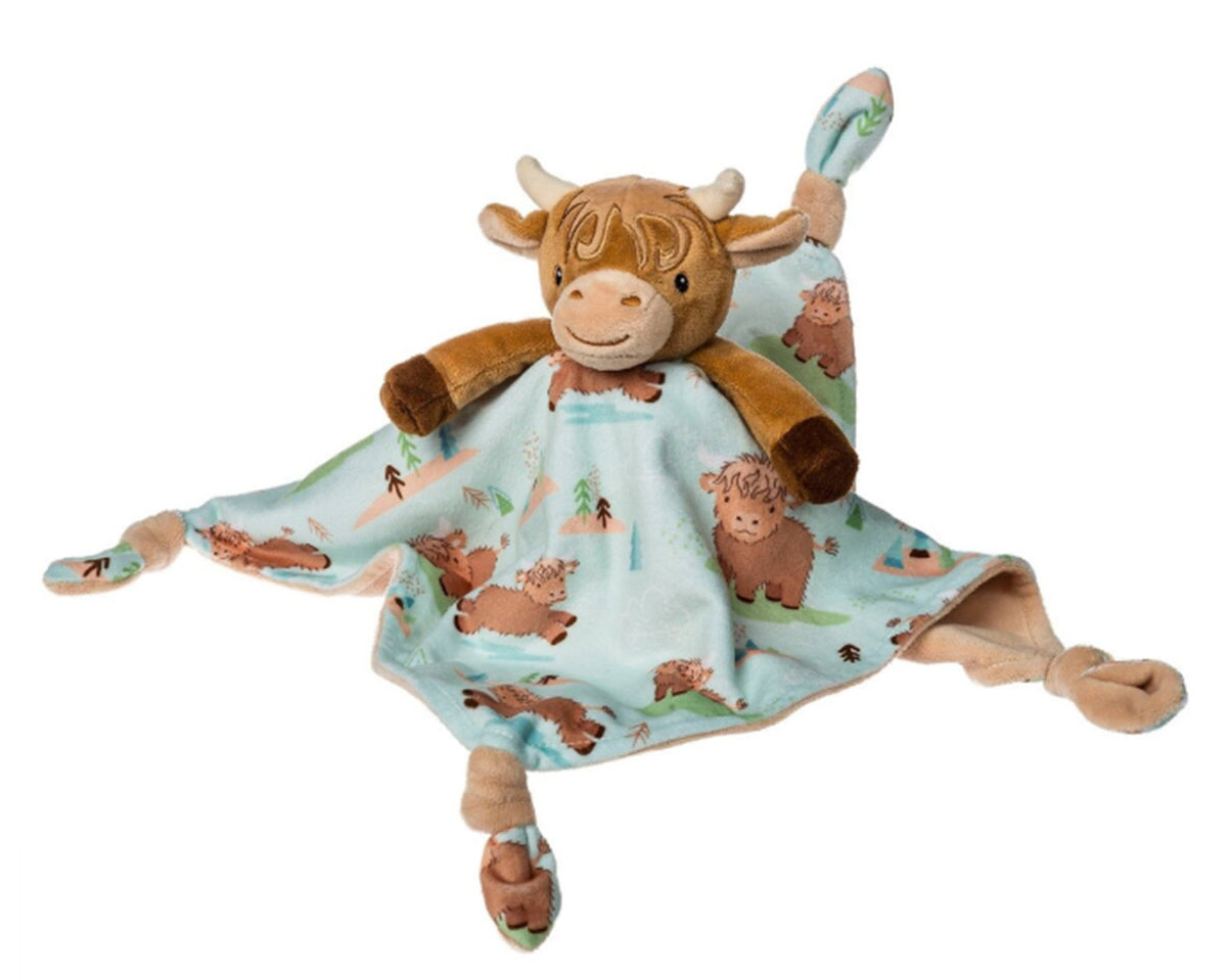 Hetty the Highland Cow Lovey Blanket – Personalized Baby Plush Blanket - myembroideredgifts-com - Mary Meyer