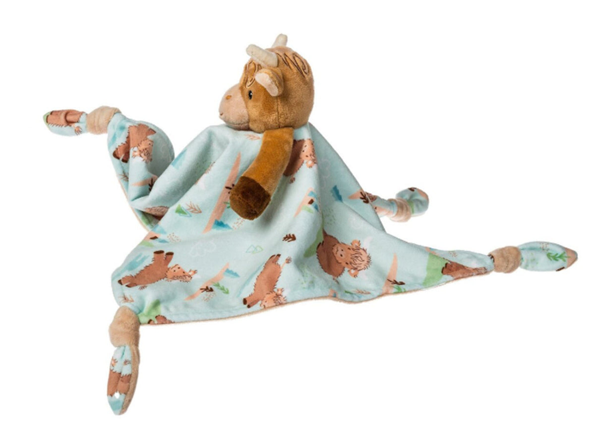Hetty the Highland Cow Lovey Blanket – Personalized Baby Plush Blanket - myembroideredgifts-com - Mary Meyer