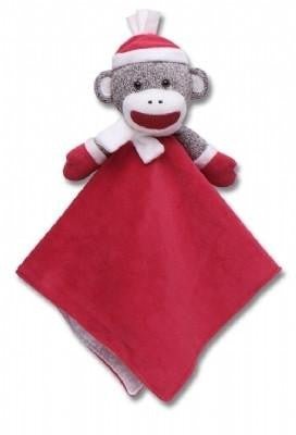 Holiday Sock Monkey Snuggle Buddy - myembroideredgifts-com - Rashti and Rashti