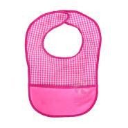 Hot Pink Gingham Baby Bib Personalized - myembroideredgifts-com - Mint