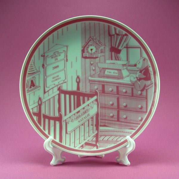 Keepsake Birth Plate - myembroideredgifts-com - CSSplates