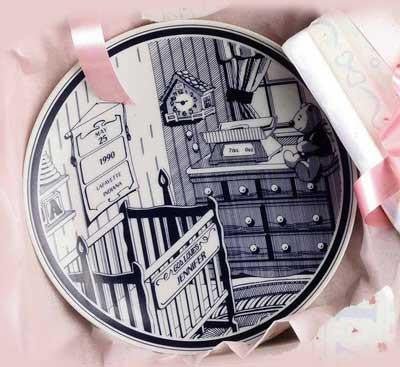 Keepsake Birth Plate - myembroideredgifts-com - CSSplates