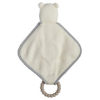Knitted Nursery Polar Bear Lovey Personalized - myembroideredgifts-com - Mary Meyer