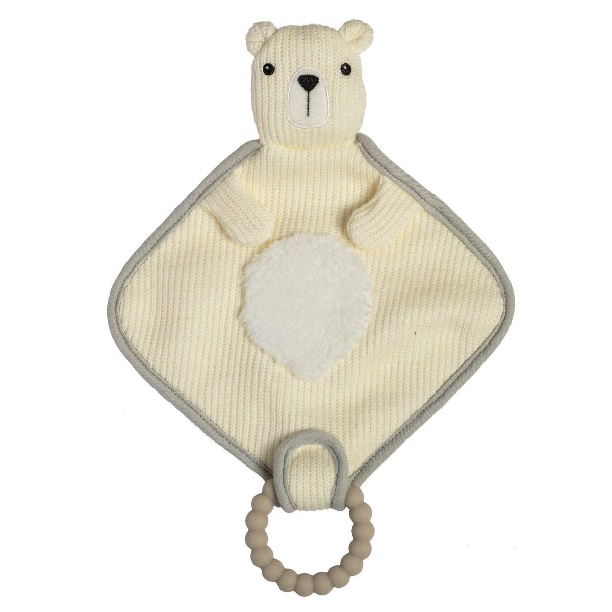 Knitted Nursery Polar Bear Lovey Personalized - myembroideredgifts-com - Mary Meyer