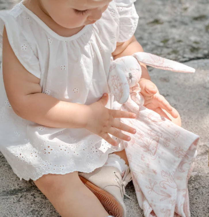 Pink "Sleepy Pals" Organic Security Blanket (Set of 2)