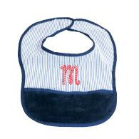 Mint Navy Baby Bib Personalized 
