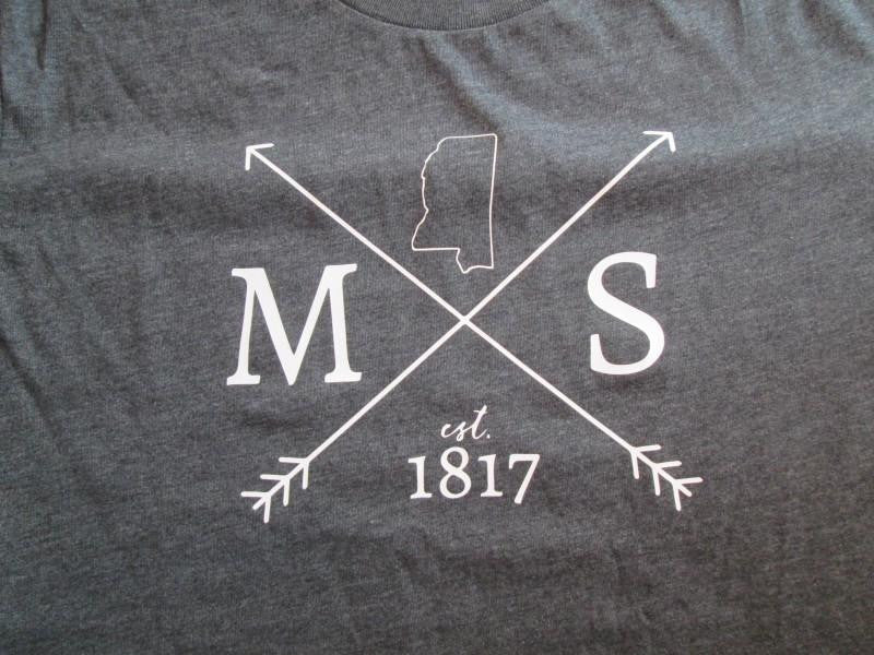 Mississippi Established T-Shirt - myembroideredgifts-com - myembroideredgifts-com