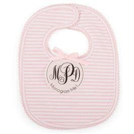 Monogram Me Pink Bib Mud Pie - myembroideredgifts-com - Mud Pie