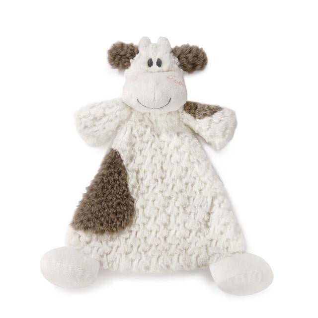 Moozer Cow Rattle Blankie Personalized - myembroideredgifts-com - Demdaco