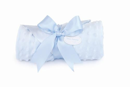 Mud Pie Blue Minky Blanket Personalized 