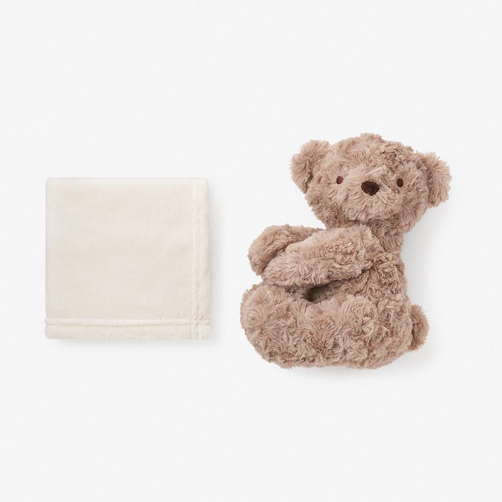 Naptime Swirl Bear with Lovie - myembroideredgifts-com - Elegant Baby