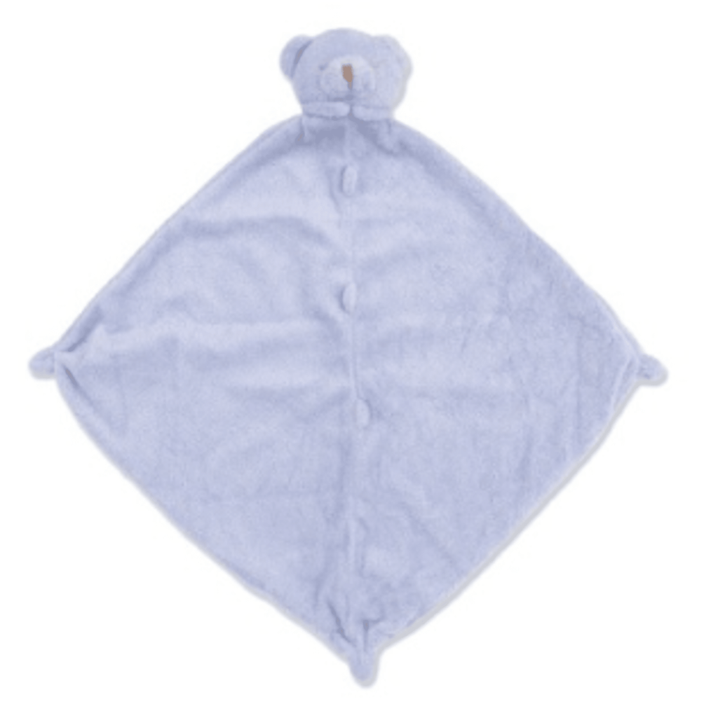 NEW Angel Dear Dusty Blue Bear Personalized Security Blanket Lovey - myembroideredgifts-com - Angel Dear