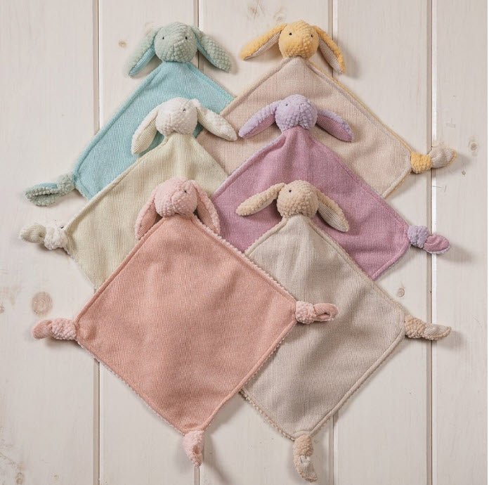 Nibbles Bunny Green Blankie Personalized - myembroideredgifts-com - Mary Meyer