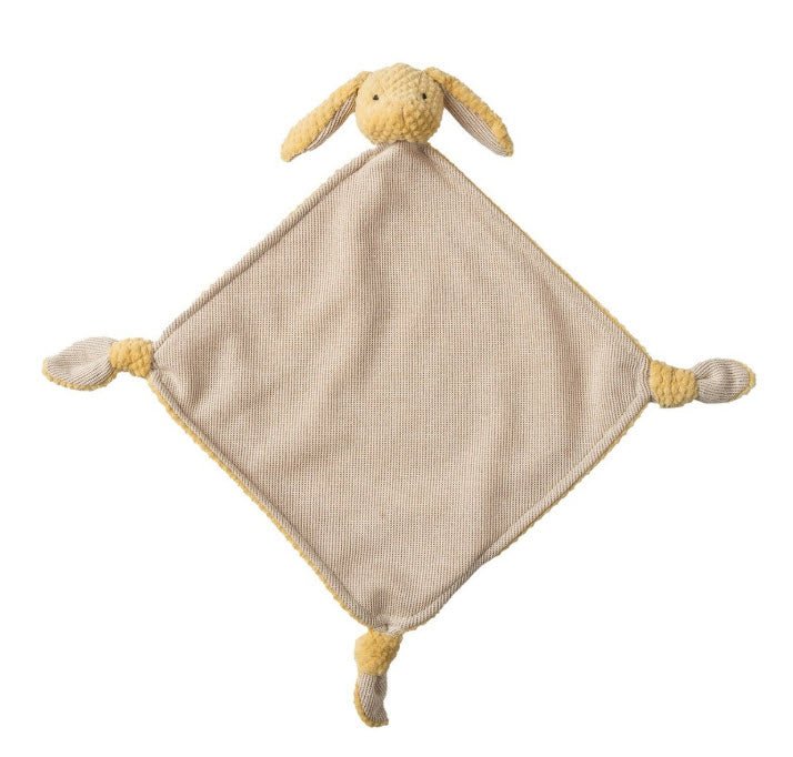 Nibbles Bunny Yellow Blankie Personalized - myembroideredgifts - com - Mary Meyer