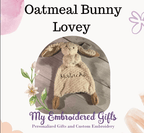 Oatmeal Bunny Lovey Personalized - myembroideredgifts-com - Mary Meyer