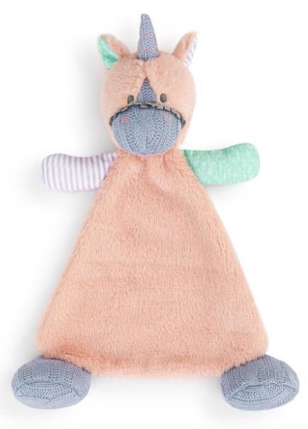 Oddball Unicorn Blankie – Personalized Lovey for Kids - myembroideredgifts-com - Demdaco