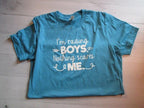 Raising Boys T-Shirt - myembroideredgifts-com - Bella+Canvas