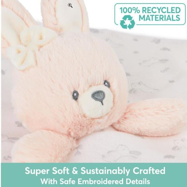 Rosie Bunny Lovey 100% Recycled Personalized - myembroideredgifts-com - Baby Gund