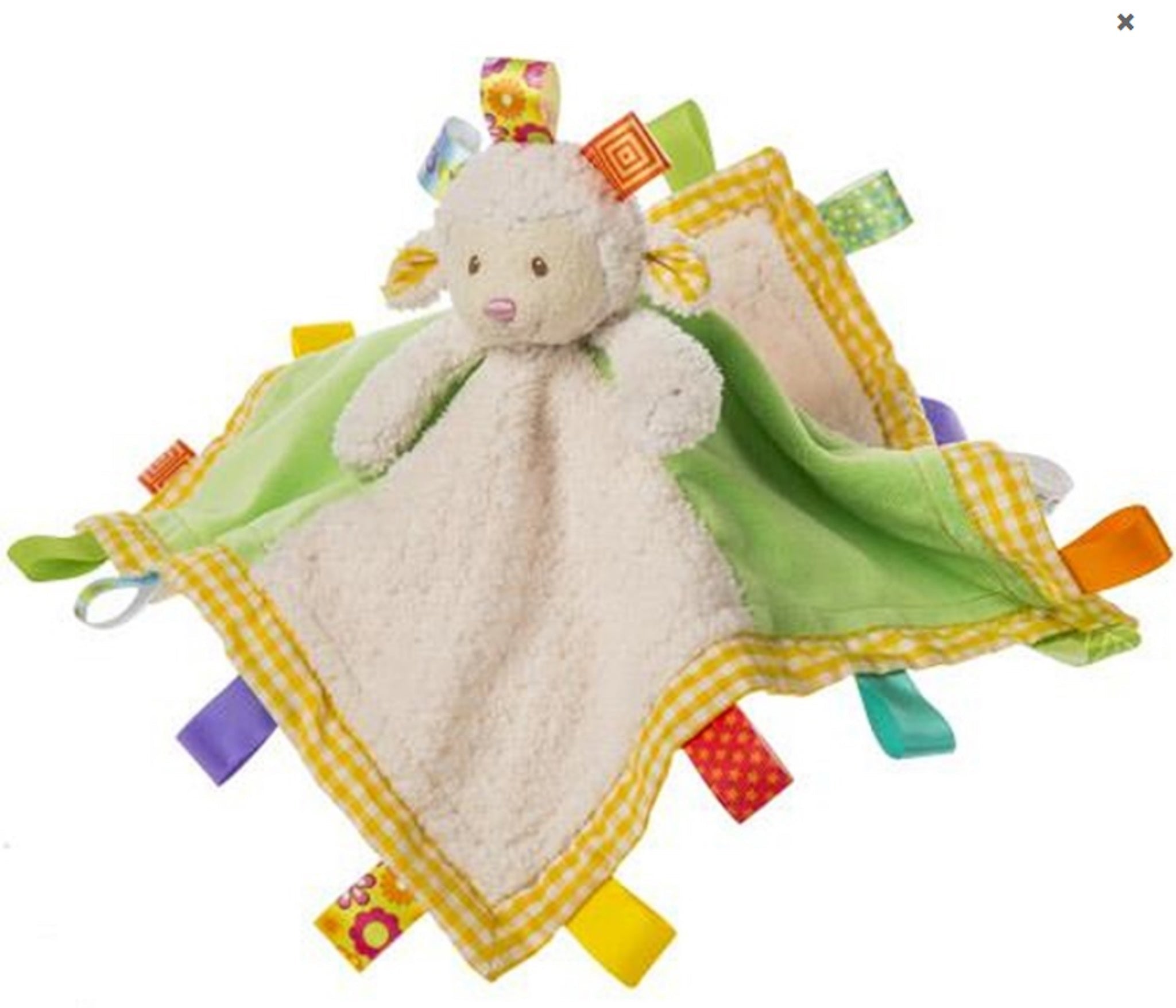 Taggies Sherbet Lamb Character Blanket Personalized - myembroideredgifts - com - Mary Meyer