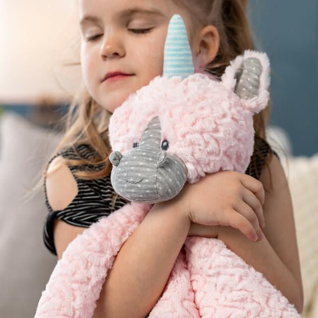 Unicorn Sleepy Time Critter Blankie Personalized - myembroideredgifts-com - Demdaco