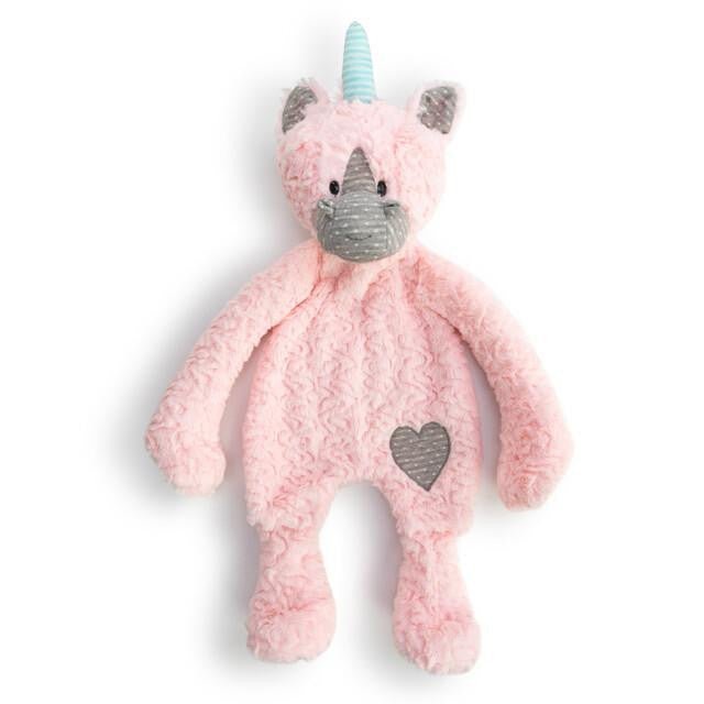 Unicorn Sleepy Time Critter Blankie Personalized - myembroideredgifts-com - Demdaco