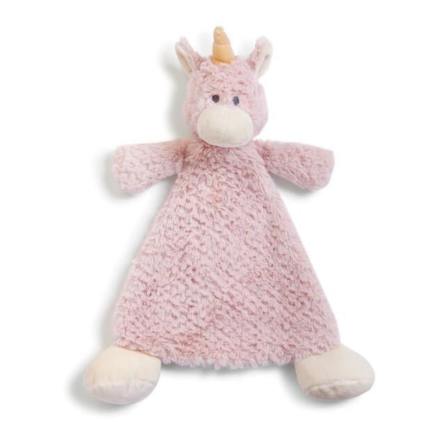 Wendy Unicorn Rattle Blankie Personalized - myembroideredgifts-com - Demdaco