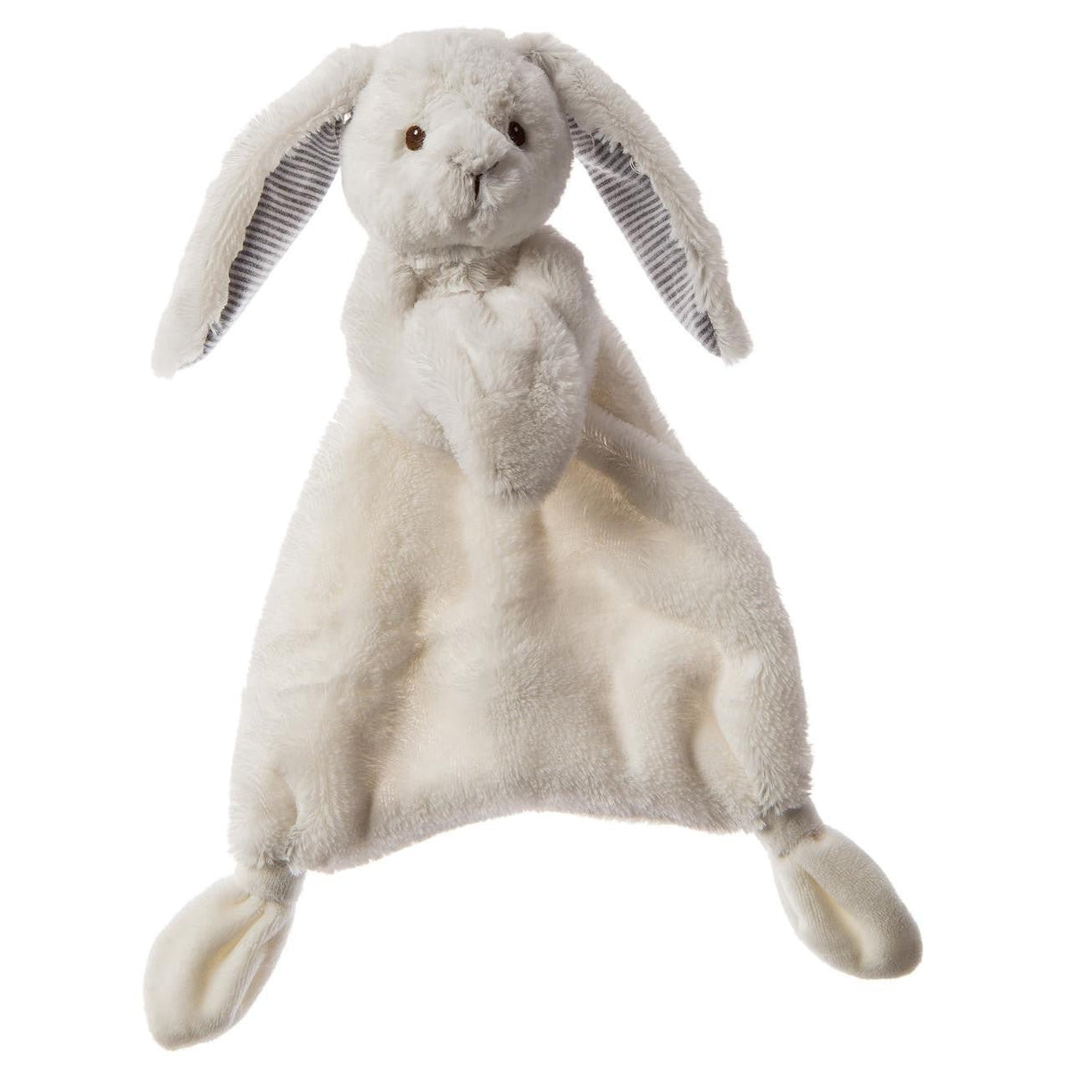 White Silky Bunny Lovey Personalized - myembroideredgifts-com - Mary Meyer
