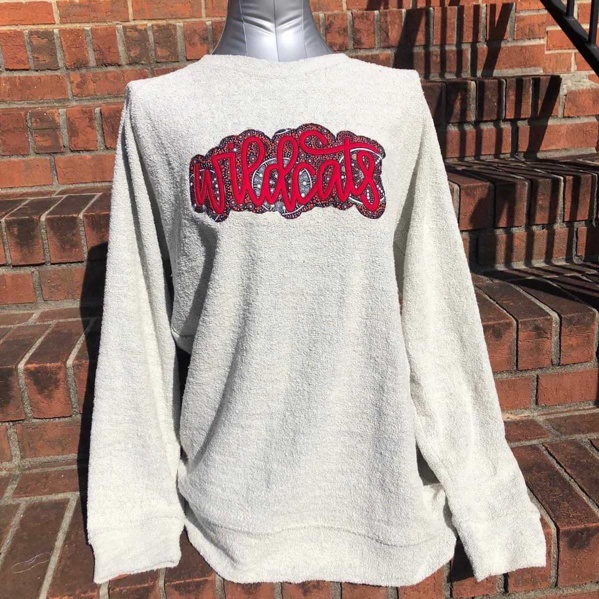 Wildcats Applique Fleece Sweatshirt - myembroideredgifts-com - Pennant
