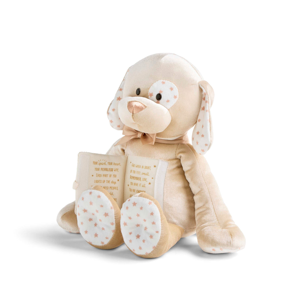 You Are So Brave Taupe Puppy by Demdaco - myembroideredgifts-com - Demdaco